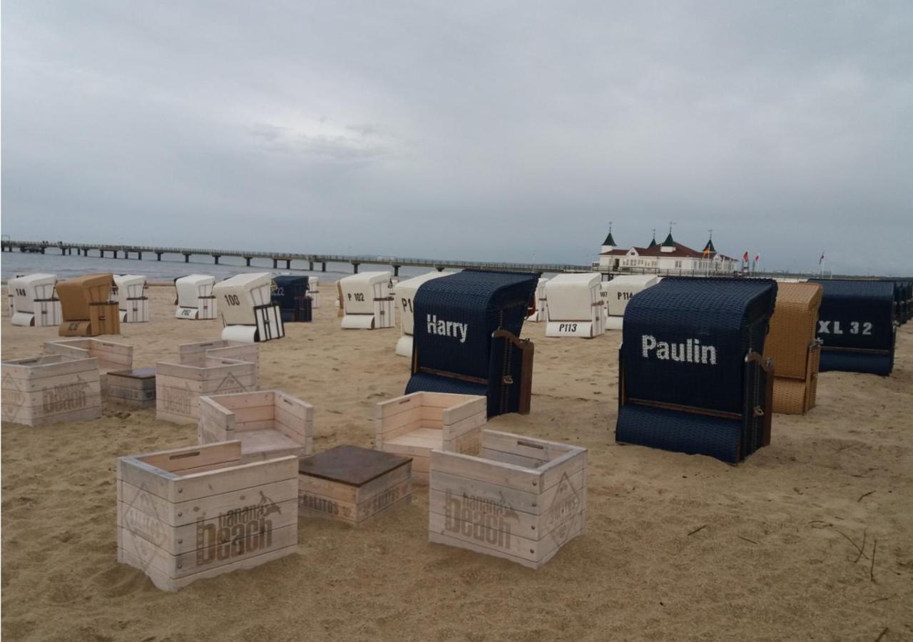 Modernes Reetdach-Ostseeferienhaus Bella Mare, Insel Usedom Mit Sauna, Kamin & Sonnenterrasse Zirchow Bagian luar foto