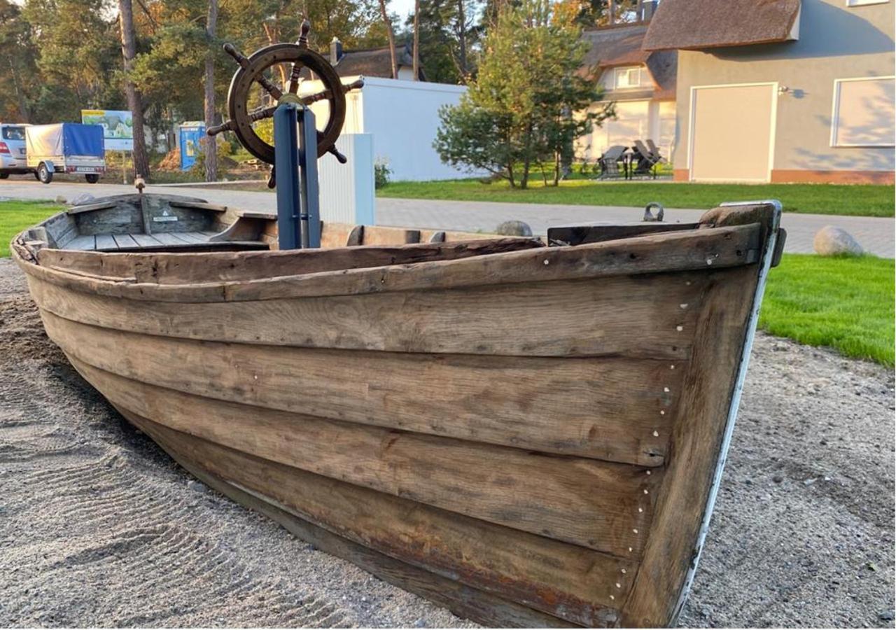 Modernes Reetdach-Ostseeferienhaus Bella Mare, Insel Usedom Mit Sauna, Kamin & Sonnenterrasse Zirchow Bagian luar foto