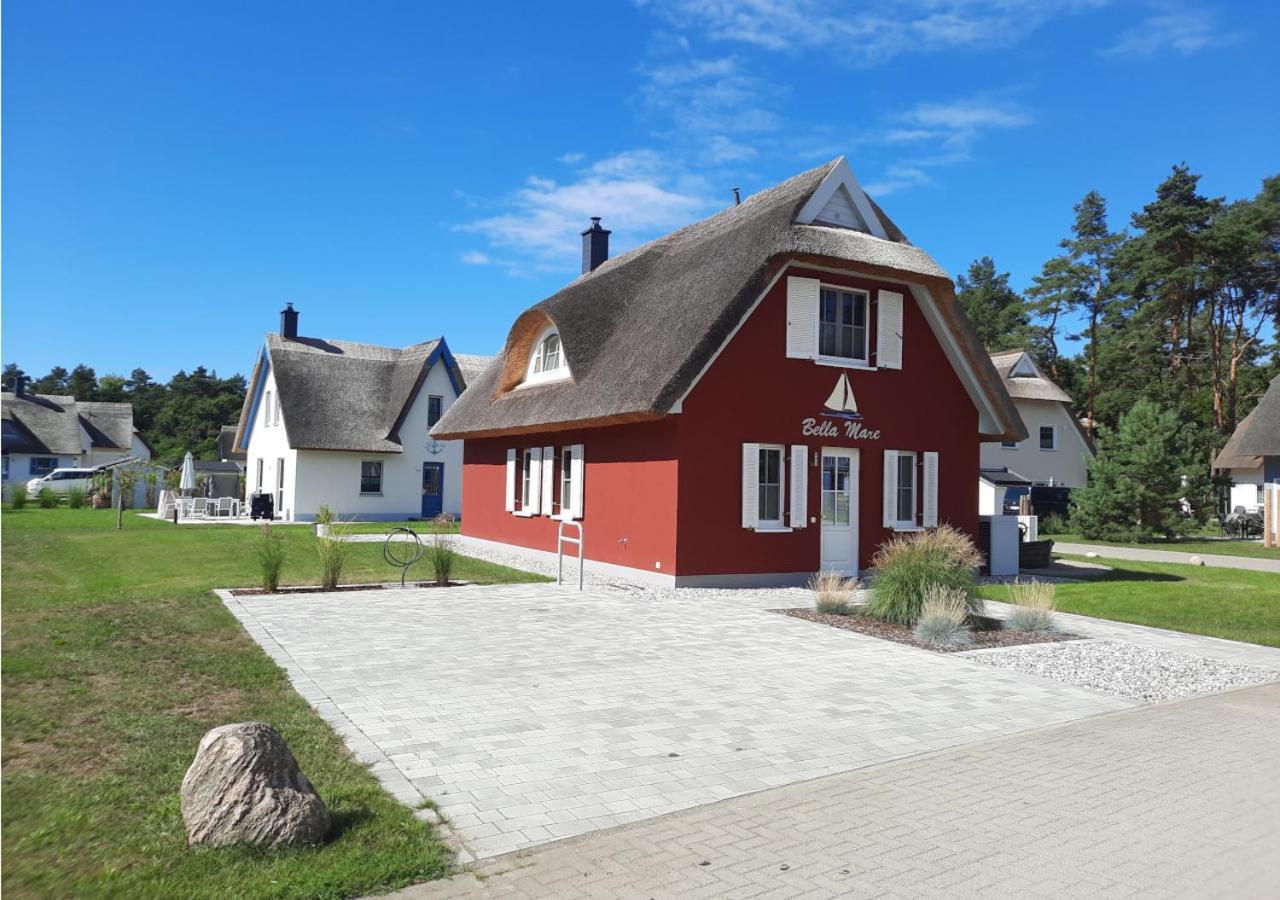 Modernes Reetdach-Ostseeferienhaus Bella Mare, Insel Usedom Mit Sauna, Kamin & Sonnenterrasse Zirchow Bagian luar foto