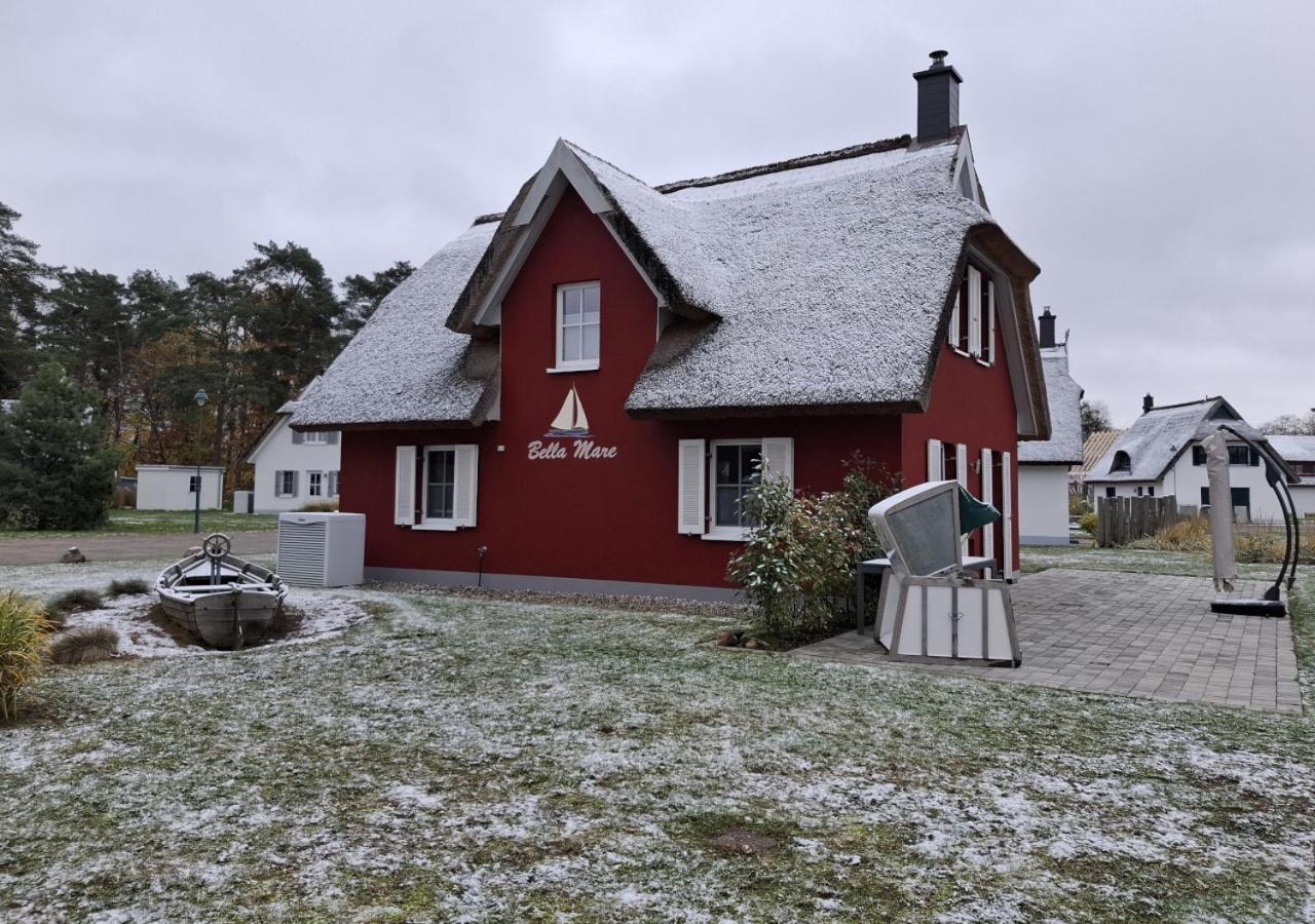 Modernes Reetdach-Ostseeferienhaus Bella Mare, Insel Usedom Mit Sauna, Kamin & Sonnenterrasse Zirchow Bagian luar foto
